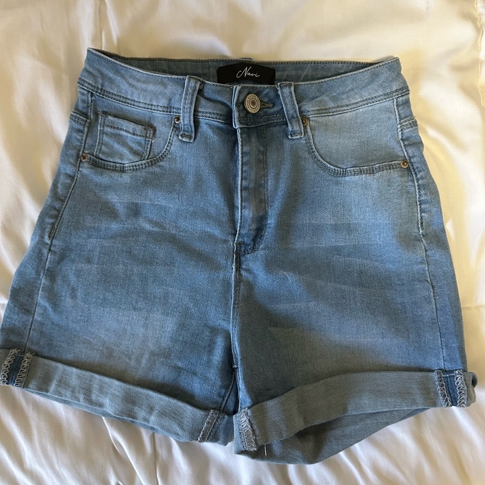 NVGTN Navi Light Wash Jean Shorts